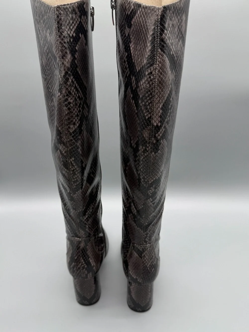 Women’s US 8 M Marc Fisher Retie 2 Faux Snakeskin Knee Boots NEW